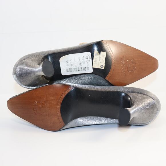 Vintage Stuart Weitzman Beauty Pumps | Size 5.5 | Metallic Silver | NIB - Picture 5 of 6